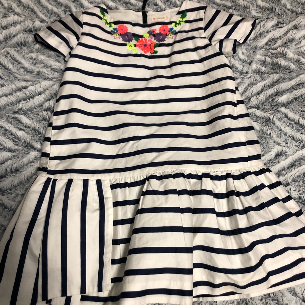 Crewcuts 6t flower/stripe dress